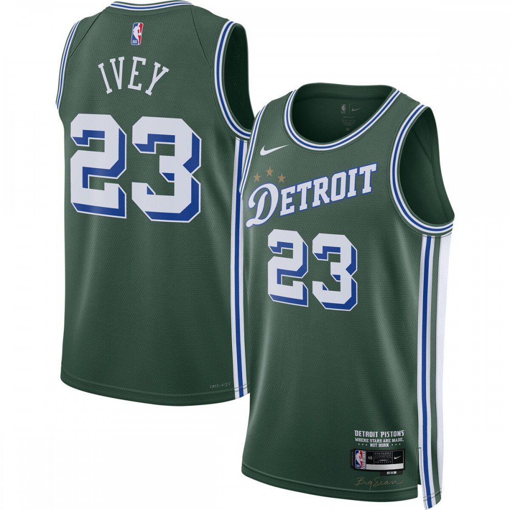 Jaden Ivey Detroit Pistons 2022/23 Swingman Jersey - City Edition - Green-Pro Kit Vault | Brand New 26/27 Sports Jerseys